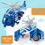 HERSITY Hubschrauber mit Drehpropeller Helikopter Spielzeug mit Licht und Sound Flugzeug Kinder Jungen Geschenke 3 4 5 Jahre 1:20 Blau Spielzeughelikopter