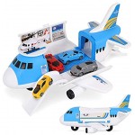 m zimoon Transport Flugzeug Spielzeug Transportflugzeug 4 Autos + 1 Hubschrauber Set Junge und Mädchen Kinder