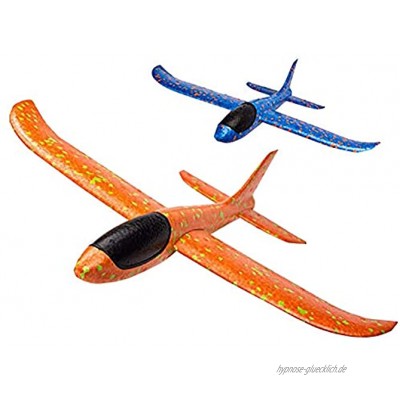 Segelflugzeug Kinder Flugzeug Spielzeug Manuelles Werfen Segelflugzeug Glider Modell Schaum Flugzeug für Super leicht Fast Unzerstörbar Looping Gleitflug 2 stück