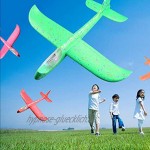 TOYANDONA 2 Stücke Kinder Segelflugzeug Modell LED Styroporflieger Leuchtende Flugzeug Spielzeug Styropor Flieger Gleitflugzeuge Segelflieger Wurfgleiter für Kindergeburtstag Outdoor