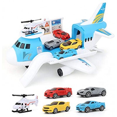 Transportflugzeug Spielzeug Flugzeug Auto Spielzeug Spielset Spielzeugautos Für Jungen Ab 3 Jahren Autospielzeug Mit 1 Stück Transportflugzeug 4 Stück Autos Und 1 Stück Hubschrauberspielzeug
