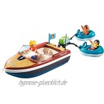 PLAYMOBIL Family Fun 70091 Sportboot mit Fun-Reifen Ab 4 Jahren