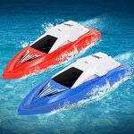 TTKD RC Boote für Pools und Seen 2,4 GHz wiederaufladbare ferngesteuerte Boote selbstaufrichtendes funkgesteuertes Boot mit 10 km h Hochgeschwindigkeits-Rennboot Spielzeug Geschenke für Kinder Er