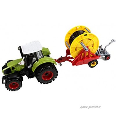 Bubble-Store Traktor mit Anhänger Friktionsantrieb Bauernhof-Spielset Länge ca. 44 cm lieferbar in den Farben Grün Rot oder Blau Grün