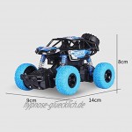 JINGYUAN 2 Stück Monster-Trucks mit 4 unabhängigen Stoßfedern 4-Radantrieb reibungsbetriebenes Rückzieh-Off-Road-Auto Geschenk für Kinder