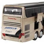 Lecxin Kinderauto Modell Spielzeug Spielset Spielzeug Doppeldecker Bus Spielzeug für Jungen für MädchenGolden