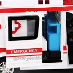 Modell aus Druckguss Lange Lebensdauer und angenehme Berührung Modell aus Krankenwagen aus Druckguss für Spielzeug Krankenwagen Spielzeug Pull Toy Sound Metal