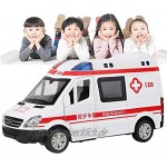 Modell aus Druckguss Lange Lebensdauer und angenehme Berührung Modell aus Krankenwagen aus Druckguss für Spielzeug Krankenwagen Spielzeug Pull Toy Sound Metal