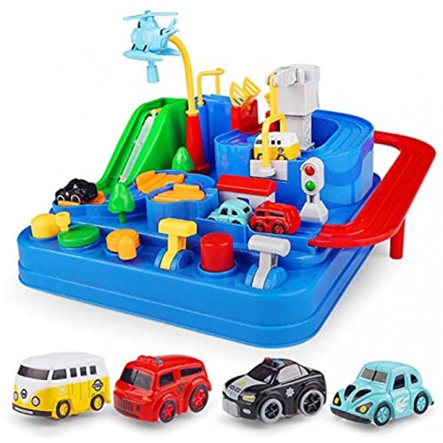 Riverry Track Cars Spielzeug Für Kinder Autorennbahn Auto Spielzeug Für Jungen Mädchen Montessori Spielzeug Abenteuer Auto Für PuzzleAutobahnen Vorschule Lernspielzeug Kinder Über 3 Jahre Imaginative