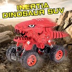 Vobery Dinosaurier zurückziehen Auto Spielzeug geeignet für 3-10 Jahre alte Kinder Spielzeug FahrzeugRot