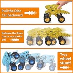Vobery Dinosaurier zurückziehen Auto Spielzeug geeignet für 3-10 Jahre alte Kinder Spielzeug FahrzeugRot