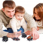 YouCute 12 Stück Auto Spielzeug für 2 3 4 Jahre alte Jungen ziehen Dinosaurier Auto Fahrzeuge LKW Party begünstigt Weihnachten Geburtstagsgeschenk für Alter 5 6 Mädchen Kleinkinder Kinder