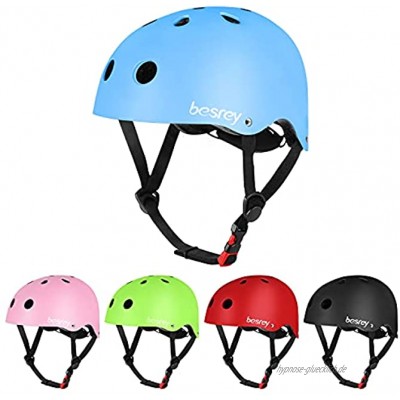 besrey Fahrradhelm Kinder Helmet Kinderhelm CE-Zertifizierung Helm für Kinder Junge ab 5 Jahren alt für Sport wie Fahrrad Scooter Roller Inlineskaten Skateboard