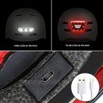 SelfLove Fahrradhelm mit Integriertem LED-Scheinwerfer und Rücklicht Leichter Fahrradhelm für Erwachsene Männer und Frauen