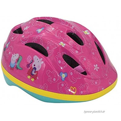 Volare Kinder Fahrradhelm Peppa Pig Rosa | Schutzhelm für Kinder Gr. 51-55 cm verstellbar | Alter 3-12 Jahre