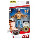 WWE GVC03 John Cena Top Picks Elite Actionfigur ca. 15cm mit hervorragender Beweglichkeit für perfekte Posen lebensechten Details authentischem Wrestling-Look und Zubehör ab 8 Jahren
