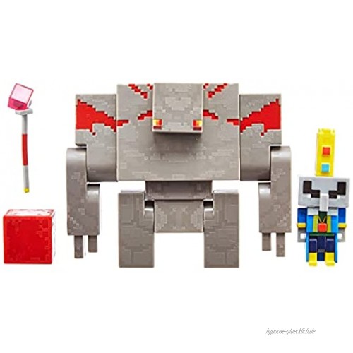 Mattel Minecraft GND38 Dungeons Illiager & Golem Figuren Spielzeug ab 6 Jahren