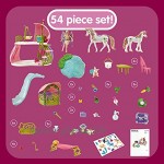 Schleich 42445 bayala Spielset Glitzerndes Blütenhaus mit Einhörnern See und Stall Spielzeug ab 5 Jahren