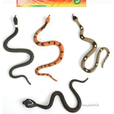 12er Set Schlangen-Gummischlangen 4-fach sortiert je ca. 17 cm