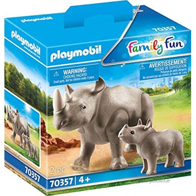 PLAYMOBIL 70357 Nashorn mit Baby ab 4 Jahren