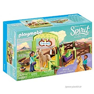 PLAYMOBIL DreamWorks Spirit 9479 Pferdebox Pru & Chica Linda Ab 4 Jahren