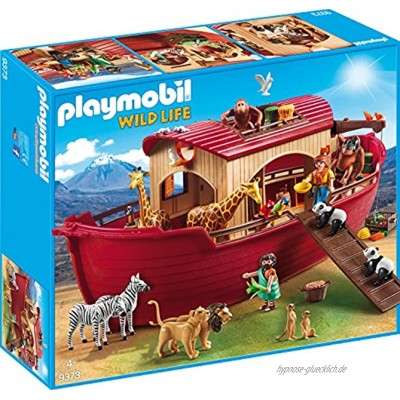 PLAYMOBIL Wild Life 9373 Arche Noah mit Figuren und vielen Tieren schwimmfähig ab 4 Jahren