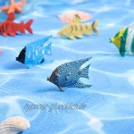 TOYMYTOY 12 stücke Kunststoff Mini Fisch Spielzeug Simulation Tropische Fische Abbildung Modell Vorschule Kinder Lernspielzeug
