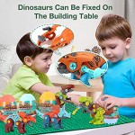 Herefun 4 Stück Dinosaurier Montage Spielzeug DIY Dinosaurier Spielzeug mit Schrauben Dinosaurier Ei Toy Baustelle Spielzeug STEM Lernspielzeug Ostern Geschenke für 3-8 Jahre Kinder