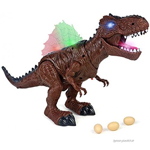 jerryvon Dinosaurier Spielzeug mit Wandelnder Brüllender Tyrannosaurus Rex Leuchtender Dinosaurier Kinderspiele Ei Legen Dino Spielzeug Jungen Geschenke für Kinder ab 3 4 5 Jahre
