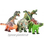 JOYIN 6 Stück 30.4 bis 35.5cm Pädagogische realistische Dinosaurierfiguren Spielzeug mit Dinosaurierheft