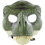 Jurassic World Tyrannosaurus Rex Maske mit offenem Kiefer realistischer Textur und Farbe Augen- und Nasenöffnungen und sicherem Riemen ab 4 Jahren