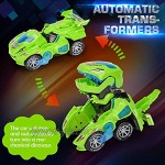 lelechong Dinosaurierauto Spielzeug Transform Cars Auto Spielzeug mit Licht und Musik Dinosaurier Auto zu Fuß,Deformiertes Dinosauriergebrüll Geschenke für Junge Kinder von 3-11 Jahre