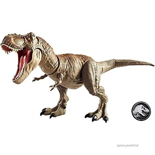 Mattel GCT91 Jurassic World Dinosaurier Spielzeug Dino Rivals Superbiss-Kampfaction Tyrannosaurus Rex Mehrfarbig