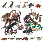 OR OR TU Dinosaurier Spielzeug Figuren für Jungen Kinder mit Zerlegen Dinosaurier-Ei,Baum,Dschungeljäger Pädagogisches Tyrannosaurus Rex,Triceratops Spielzeug Geburtstagsgeschenk 3-7 Jahre30 Stücke