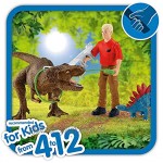 Schleich 41465 Dinosaurs Spielset Tyrannosaurus Rex Angriff Spielzeug ab 5 Jahren