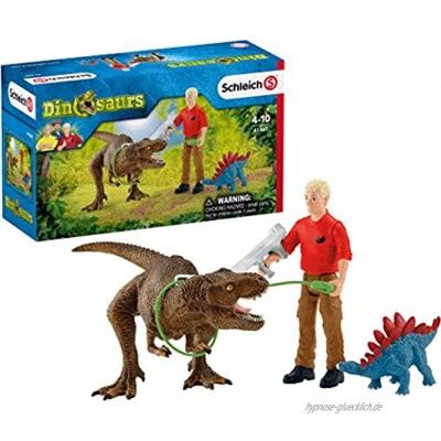Schleich 41465 Dinosaurs Spielset Tyrannosaurus Rex Angriff Spielzeug ab 5 Jahren