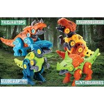 STAY GENT Dinosaurier Spielzeug für Kinder mit Elektrobohrer 4 Packungen DIY Dinosaurier Pädagogische STEM Spielzeug Dinosaurier Spielzeug für 3-7 Jahre Alt Jungen und Mädchen