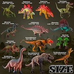 TOEY PLAY Große Dinosaurier Spielzeug Set mit T-Rex Triceratops Brachiosaurus Dinosaurier Figuren Spielset mit Bäumen Geschenke für Jungen Mädchen für Kinder