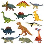 welltop 12PCS Mini Dinosaurier Figuren Set Pädagogisches Dinos Spielzeug Kunststoff Modell für für 3 Jahre darunter Tyrannosaurus Rex Pterosauria und Triceratop