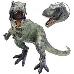 YIJIAOYUN 12 Zoll große Kunststoff Sortiert Dinosaurier Figur grün Tyrannosaurus Rex Spielzeug realistische pädagogische Modell Tierfigur für Kinder