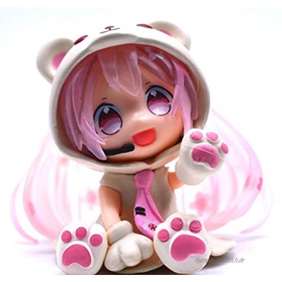 Anime Domain Vocaloid Chibi Figur von Miku Hatsune im Eisbär Kostüm Pink