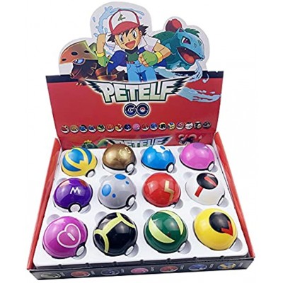 12 Teile Satz Pokemon Switch Pet Ball 5 cm Mit Anime Figur Mini Modell Spielzeug Pokeball Sammlung Action-Figuren Puppe Kinder Geburtstagsgeschenke