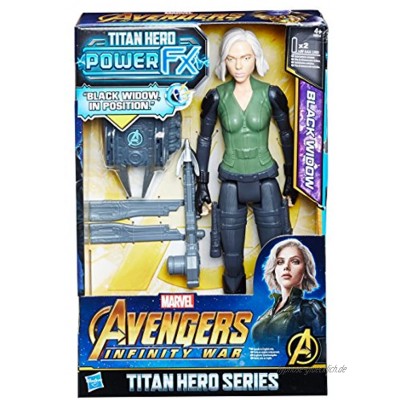 Hasbro Avengers E0614EW0 Titan Hero Power FX Black Widow mit Pack Actionfigur