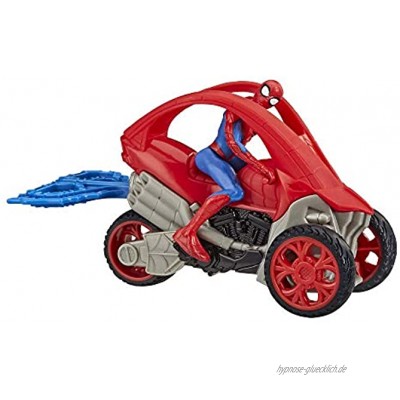 Hasbro E7739 Spider-Man: Spider-Man Stunt Fahrzeug 15 cm groß mit Abnehmbarer Actionfigur ab 4 Jahren