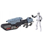 Hasbro Star Wars Galaxy of Adventures Erste Ordnung Fahrer und Treadspeeder 12,5 cm große Figur und Fahrzeug 2er-Pack mit toller Blaster-Funktion