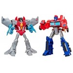 Hasbro Transformers Spielzeuge Cyberverse Warrior Action Attackers Optimus Prime und Starscream Action-Figur 2er-Pack – Für Kinder ab 6 Jahren 13,5 cm