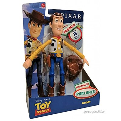 Mattel GPJ26 Disney Pixar Toy Story Woody bewegliche Actionfigur mit Sound und 15 Sätzen 23 cm Sprache: italienisch
