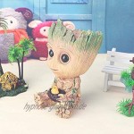 WILLBAN Baby Groot Blumentopf Action-Figuren-Spielzeug Stifttopf PVC Held Model Guardians der Galaxie Crafts Figur Wohnkulturklein