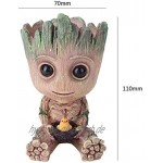 WILLBAN Baby Groot Blumentopf Action-Figuren-Spielzeug Stifttopf PVC Held Model Guardians der Galaxie Crafts Figur Wohnkulturklein