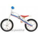BIKESTAR Kinderlaufrad Lauflernrad Kinderrad für Jungen und Mädchen ab 3 4 Jahre | 12 Zoll Kinder Laufrad Holz | Weiß Blau Rot | Risikofrei Testen